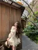 Elegante vestido top de manga acampanada sin hombros estilo francés para mujer, falda corta de línea A para verano, atuendo para vacaciones en la playa