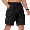 Aliexpress Verano para Hombre Color Sólido Holgado Moda Exterior Pantalones Cortos Cargo Deportivos Casual Versátiles En Stock Venta al por Mayor
