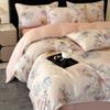 Juego de cuatro piezas de Lyocell Tencel Tipo A Cama Fresca Sábanas Cubre Edredón Ropa de Cama de Verano Cubre Edredón para Dormitorio Juego de Tres Piezas 4