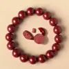Pulsera de Cinabrio de Alto Contenido Arena Dorada Púrpura Genuina Arena Imperial Arena de Cristal Mineral Crudo Pulsera de Cinabrio al por Mayor