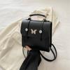 Estilo coreano Linda Casual Borboleta Bolsa de Ombro Portátil Nova Bolsa de Ombro de Design Multifuncional Feminina Crossbody Pequena Bolsa Quadrada