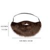 Barba de fiesta para hombre, barba corta marrón rellena, barba de mentón, disfraz de pirata, accesorios para barba