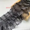 9,5cm três camadas renda elástica plissada acabamento DIY punho saia acabamento acessórios para decoração artesanal e acessórios de cortina