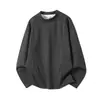 Sudadera Cálida de Manga Larga con Cuello Medio Alto, Estilo Americano, para Hombre, Nueva Colección Otoño/Invierno 2025, Forrada de Polar, Camisa Base Engrosada para Hombre