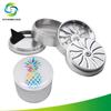 Nuevo Molinillo de Humo Metálico de Cuatro Capas de Aleación de Aluminio de 53 mm Patrón de Piña Blanca Molinillo Turbina Venta al por Mayor