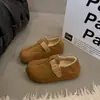 Sapatos Birkenstock totalmente fechados com sola grossa e forrados de fleece para mulheres, novos modelos 2026, outono e inverno, slip-on, mocassins Birkenstock, sapatos de algodão peludos
