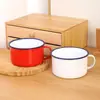 Atacado Transfronteiriço 1300ml Grande Capacidade Alça Única Copo para Fast Food Pote de Chá Esmaltado Exportação Nostálgico Copo Colorido Esmaltado