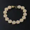AliExpress Nuevo Pulsera de Diamantes Sonriente Hip Hop Moda Europea y Americana Fresca para Hombres de Discoteca