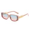Gafas de Sol de Diseñador de Moda, Gafas Cuadradas Estilo Cadena de Moda Europea y Americana, Gafas de Sol Únicas de Pasarela