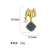 Colgante de Accesorio para Collar DIY Irregular de Estrella de Ocho Puntas de Zirconia Multicapa con Múltiples Accesorios Chapado en Oro de 18K