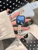 Pulseira de Metal Corrente de Cobre Pérola Estelar Adequada para Apple Watch iWatch 12ª Geração 11/10