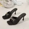 Sandalias de Verano 2026 Modelo Nuevo Comercio Exterior Transfronterizas Abiertas Cómodas Versátiles de Tacón Fino para Mujer Directo del Fabricante