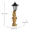 Diosa Emplumada Transfronteriza Luz Solar Exterior Estatua de Ángel Adorno Decorativo para Jardín Patio Artesanía de Resina