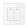 Estándar europeo tipo 86 pared oculto interruptor de dos posiciones doble apertura junta simple panel de lámpara hogar dos aperturas interruptor de control único mayoreo