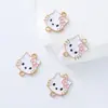 Pingente de Gotejamento de Óleo Desenho Animado Acessórios de Joias Artesanais DIY Acessórios para Colar Pulseira Gato Fofo de Alto Valor Pequenos Charms
