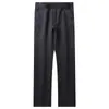 Pantalones casuales de negocios rectos para hombre, nuevos de otoño e invierno 2024, cálidos, suaves, de sarga, cintura elástica, resistentes a las arrugas, estación europea