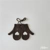 Moda Coreana Invierno Cálido Guantes de Bebé a Prueba de Frío Manoplas Tejidas para Niñas Guantes de Amor para Colgar del Cuello
