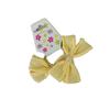 Cinta para el pelo de cuero con lazo de hilo de seda amarillo brillante para niña pequeña, ideal para primavera y verano.