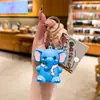 Nuevo Llavero de Dinosaurio Mecedor de Dibujos Animados, Lindo Elefante Juguete Sonoro para Aliviar el Estrés, Colgante de Mochila para Estudiantes Regalo