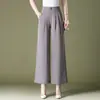9267 Pantalones Culotte Cortos Estampados para Mujer Talla Grande Pantalones Elásticos Verano Adelgazantes de Pierna Ancha Pantalones de Cintura Media para Mujer