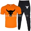 Camiseta de Manga Corta para Hombre y Pantalones Traje Casual Cuello Redondo Color Sólido Traje Deportivo Casual Venta Directa de Fábrica