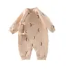 Mameluco cálido multicolor de otoño e invierno para recién nacidos, traje de gateo para bebés, ropa infantil de manga larga, algodón puro, Clase A, ropa de bebé sin costuras