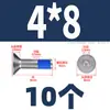 Tornillo anti-aflojamiento de cabeza avellanada hexagonal grado 10.9 niquelado, cabeza plana de copa plana, para pegar M3M4M54M6M8