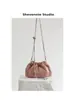 Xue Yunni 2026 Bolso Nube Plegado de Piel de Vaca Encerada con Cadena Bolso de Mano Pequeño Bolso para Mujer Modelo Nuevo Marca Grande