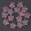 Contas de vidro com folha de ouro fosco e furos retos em formato de pentagramas, materiais para miçangas DIY para joias artesanais como brincos, colares e pulseiras