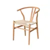Silla de cuerda de madera maciza Silla de té de barra de bed & breakfast nórdico Respaldo Reposabrazos Silla Taishi Silla de comedor de tronco para el hogar Silla Y