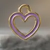 Ga-5 Venda Quente Transfronteiriça DIY Pingente Esmaltado em Forma de Coração Pulseira Colar Charme Joia Chaveiro Brincos
