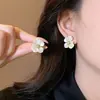 "Flores do Rio Esquecido" Brincos Florais Versáteis Estilo Francês para Mulheres, Design de Nicho com Toque de Luxo, Novos Brincos e Tarraxas Populares