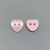 Botones de resina de alta gama con forma de corazón perlado, adecuados para camisas, cárdigans de manga corta y suéteres, botones coloridos de dos agujeros hechos a mano para manualidades