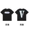 Camiseta de manga curta VLONE FOG com V grande de alta qualidade, estilo hip-hop high street, camiseta de verão high street para casais