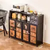 Nuevo Estante de Almacenamiento para Cocina, Gabinete de Almacenamiento de Múltiples Niveles de Pie, Horno de Microondas, Alacena Doméstica, Gabinete Multifuncional, Gabinete de Almacenamiento