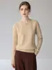 Outono 2026 Novo Estilo Simples Gola Redonda Feminino Solto Macio Cor Sólida Top Suéter de Caxemira