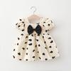 Verano nuevo estilo vestido de niña con estampado de amor estilo coreano vestido de niña popular en ins comercio exterior venta caliente