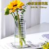 Vaso de Vidro Listrado Vertical Atacado Transparente para Casa Vaso de Flores Hidropônico Decoração Estilo Ins