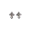 Aretes Doble Capa Cruz Cepillada, Aretes Estilo Retro Francés, Versátiles y Elegantes, Aretes de Cruz de Diseño Nicho para Mujer