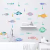 Novo LD63009 desenhos animados pintado peixe padrão de água jardim de infância jardim de infância banheiro decoração casa adesivos de parede de PVC