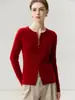 Estilo minimalista~ Cárdigan Consinee 100% cachemira pura para mujer, diseño acanalado adelgazante, chaqueta de punto ajustada, suéter base