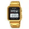 Reloj Multifuncional para Hombre Skmei con Banda de Acero Luminosa Impermeable Reloj Electrónico de Negocios Fuente Mayorista