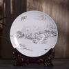 Origen Fuente Jingdezhen 10 pulgadas Cerámica Artesanía Adornos Hogar Plato de Reloj Plato Decorativo Regalo Personalización Transfronterizo