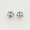 Estilo antiguo Plata tibetana bola hueca cuentas sueltas cuentas 8/10/11/14mm pulsera aretes cuentas espaciadoras accesorios de joyería diy