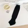 Meias 3/4 26 Primavera/Verão Cor Sólida Versátil Meias para Panturrilha JK Estilo Japonês Fino Meias Simples Cinza Elegante Meias Largas