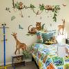 M16055-Yj Pegatina de Pared Creativa de Paraíso de Animales de Dibujos Animados Pegatina de Pared Autoadhesiva para Dormitorio Habitación de Niños Decoración del Hogar