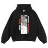 Moletom com capuz pesado lavado e desgastado estampa de personagem de anime tamanho grande oversized hoodie da moda de outono em estoque