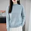 Suéter de Punto Calado de Alta Gama para Mujer, Manga Larga, Jersey 2026 Otoño/Invierno Nuevo, Cuello Redondo, Color Sólido, Capa Interior, Capa Base, Top