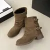 Botas Curtas Outono e Inverno Confortáveis 2026 Barra de Calça Estilo Britânico Dr. Botas Martens Femininas Botas Curtas Temperamento Chelsea Novo Estilo Botas de Equitação