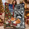 Manta de Franela Polar con Tema Navideño Impresión Digital Suministro Exclusivo Transfronterizo Dropshipping Cubierta de Sofá Manta Siesta de Oficina